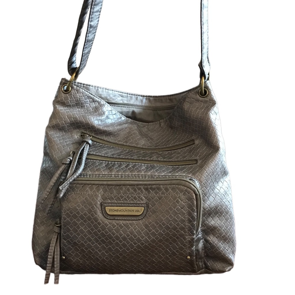 Stone Mountain faux leather crossbody bag
